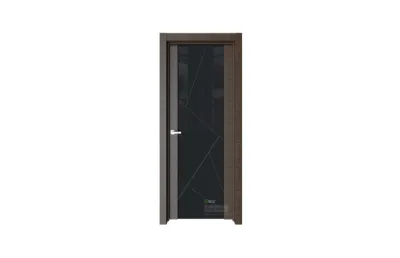 Межкомнатная дверь Elegance E7 Корица черное стекло 8 7 ДВЕРЕЙ