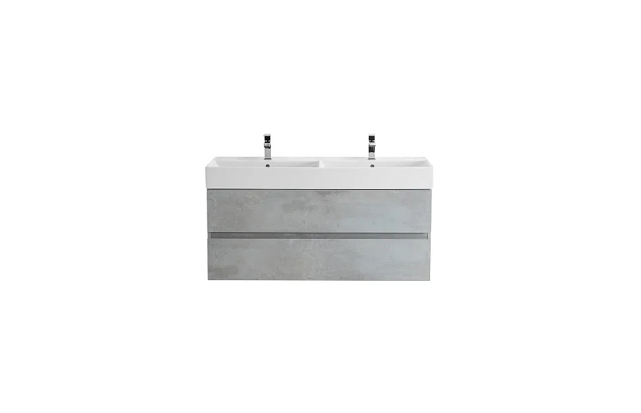 Тумба с раковиной Cezares Molveno 46 120 см MOLVENO 46-120-2C-SO-2-BET beton МОСПЛИТКА