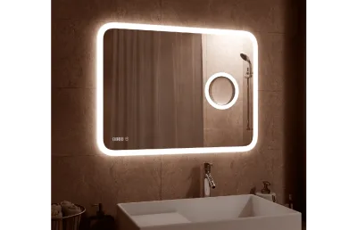 CONTINENT Зеркало "Bliss LED" c часами АТЕЛЬЕ ВАННОЙ КОМНАТЫ. САМАРА