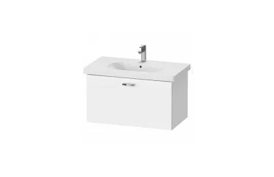 Тумба с раковиной Duravit Xbase 80 см XB607101818 белая матовая МОСПЛИТКА