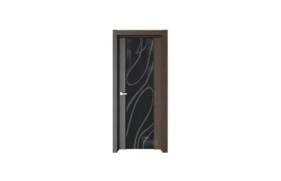 Межкомнатная дверь Elegance E2G Корица черное стекло 7 7 ДВЕРЕЙ