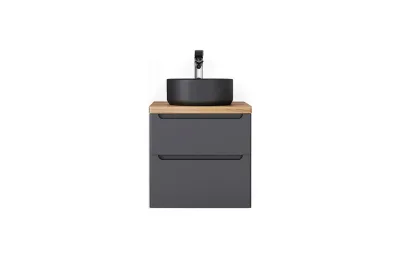 Тумба с раковиной Jorno Wood 60 см wood.01.60/P/GR серая МОСПЛИТКА