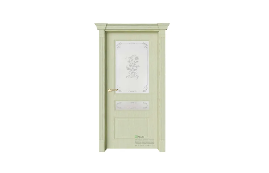 Межкомнатная дверь Provence Мирбо 4 Фрезия Олива золотая стекло 7 ДВЕРЕЙ