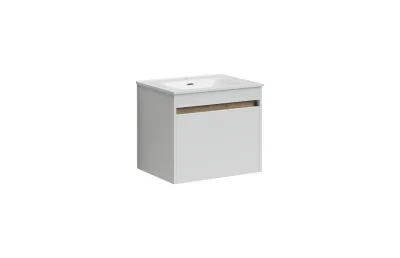 Тумба с раковиной Sancos Smart, 59 см., эмаль белый, SM60W МОСПЛИТКА