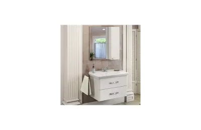 Тумба с раковиной Comforty Неаполь-80 белый глянец 00004147564 МОСПЛИТКА