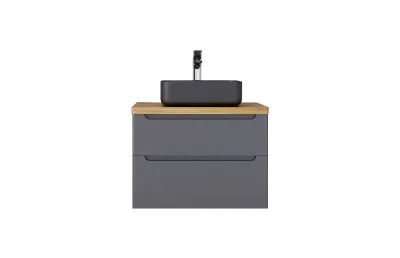 Тумба с раковиной Jorno Wood 80 см wood.01.80/P/GR серая МОСПЛИТКА