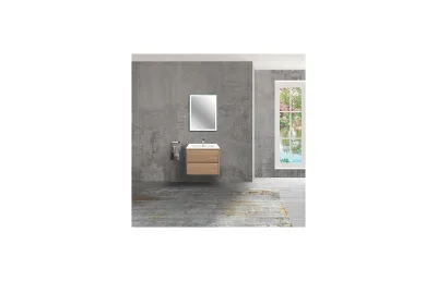 Тумба с раковиной Vincea Gio 60 подвесная, 2 выкатных ящика soft-close, N.Oak МОСПЛИТКА