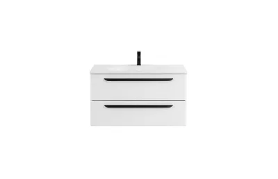 Тумба с раковиной Cezares Eco 75 см ECO-750-2C-SO-BO bianco opaco МОСПЛИТКА