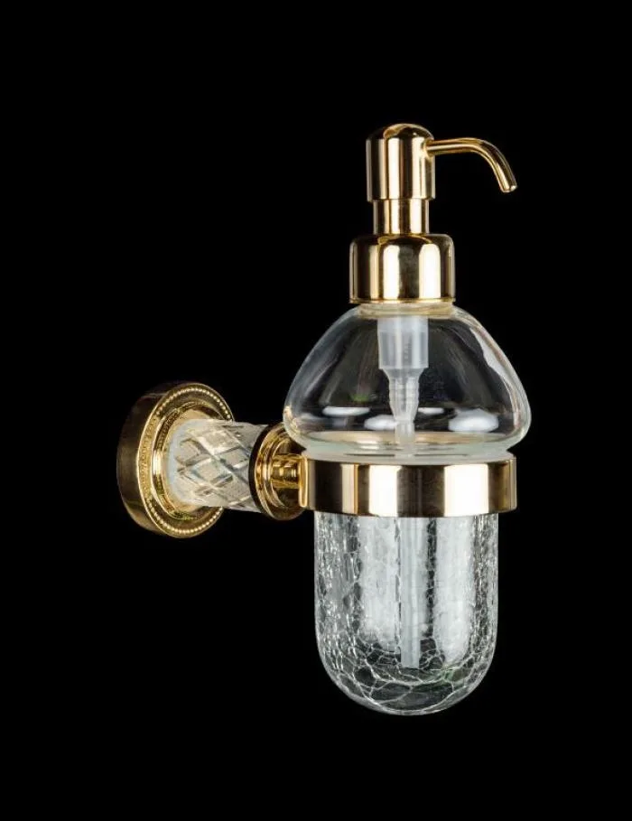 BOHEME Murano Crystal Настенный диспенсер, золото АТЕЛЬЕ ВАННОЙ КОМНАТЫ. САМАРА