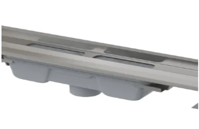 APZ1006-750 Professional - Водоотводящий желоб с порогами для цельной решетки, с вертикальным сливом АКВАМЕТРИЯ