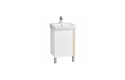 Тумба с раковиной Aquaton Кантри 50 см 1A257801AHB20, белая / дуб верона МОСПЛИТКА