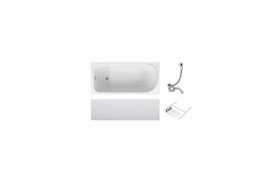 Акриловая ванна Am.Pm Sense W75A-170-070W-KL белая 170x70 с каркасом и сливом-переливом МОСПЛИТКА