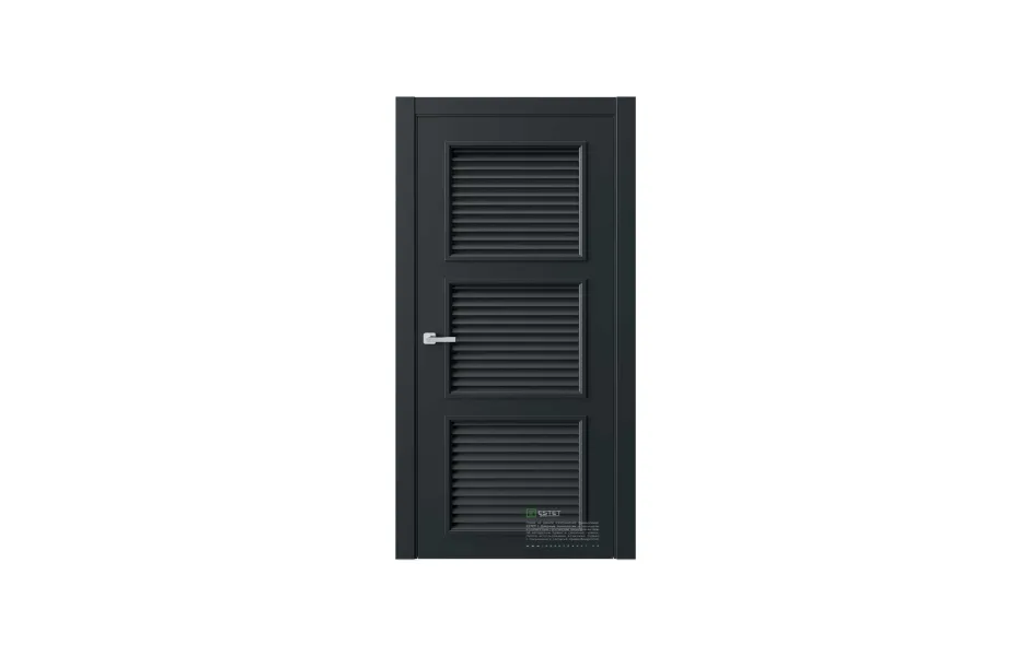 Межкомнатная Жалюзийная дверь 3 Черный 7 ДВЕРЕЙ