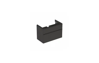 Тумба с раковиной Geberit Smyle Square 90 серая (500.354.JK.1 + 500.250.01.1) МОСПЛИТКА