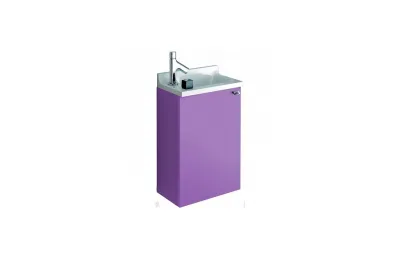 Тумба с раковиной Jacob Delafon Pop Laminar 40 см EB285-F26 сливовый глянцевый МОСПЛИТКА