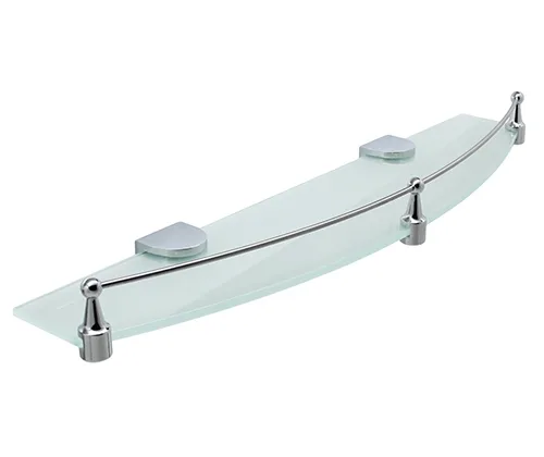 WasserKRAFT Kammel K-8344 (ранее К-8324) Полка стеклянная с бортиком АТЕЛЬЕ ВАННОЙ КОМНАТЫ