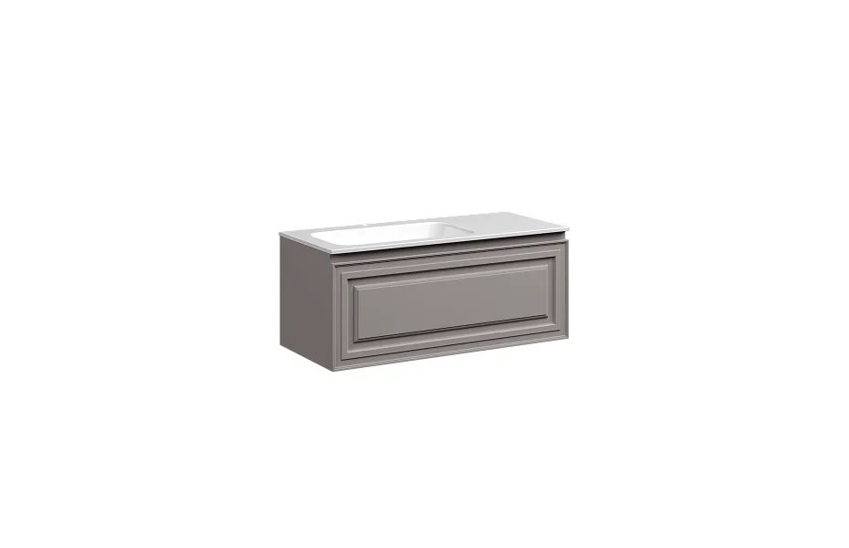 Тумба с раковиной Sancos Very 100 см VR100LSM левая, doha soft МОСПЛИТКА