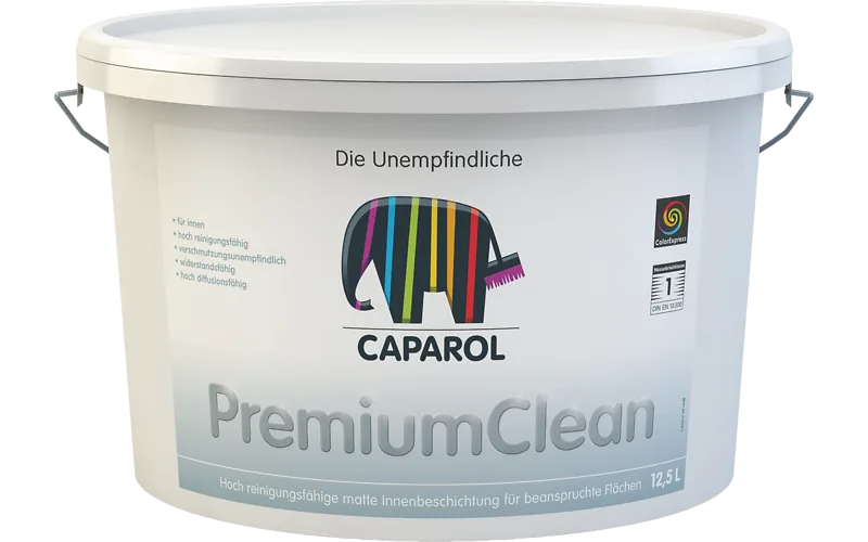 Краска водно-дисперсионная Caparol Premium Clean, Белая, 5 л КАПАРОЛ ЦЕНТР САМАРА