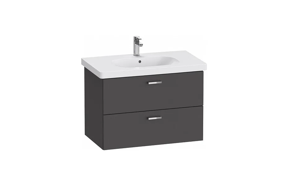 Тумба с раковиной Duravit XBase 80 см XB619004949 графит МОСПЛИТКА