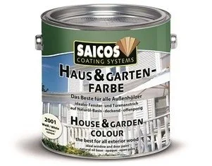 Краска для дерева для наружных и внутренних работ Haus & Garten-Farbe SAICOS. МАСЛА, КРАСКИ, КЛЕЙ