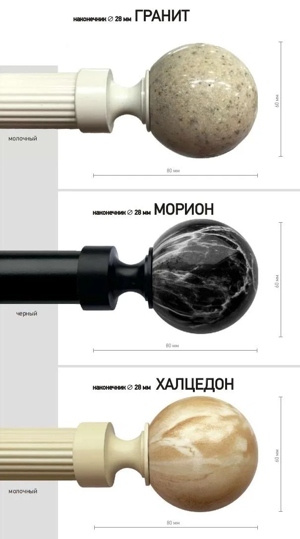 Наконечник карниза Морион СТУДИЯ ТЕКСТИЛЯ SHTORS - ШТОРС