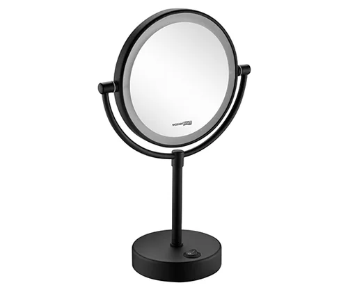 WasserKRAFT K-1005BLACK Зеркало с LED-подсветкой двухстороннее, стандартное и с 3-х кратным увеличением АТЕЛЬЕ ВАННОЙ КОМНАТЫ. САМАРА