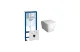 Комплект подвесной безободковый унитаз BelBagno Albano BB120CHR с сиденьем микролифт BB120SC + Grohe Rapid SL 38775001 МОСПЛИТКА