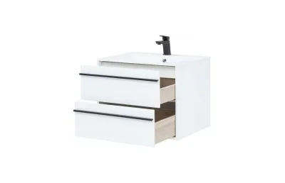 Тумба с раковиной Aquanet Lino 70 см, белая МОСПЛИТКА