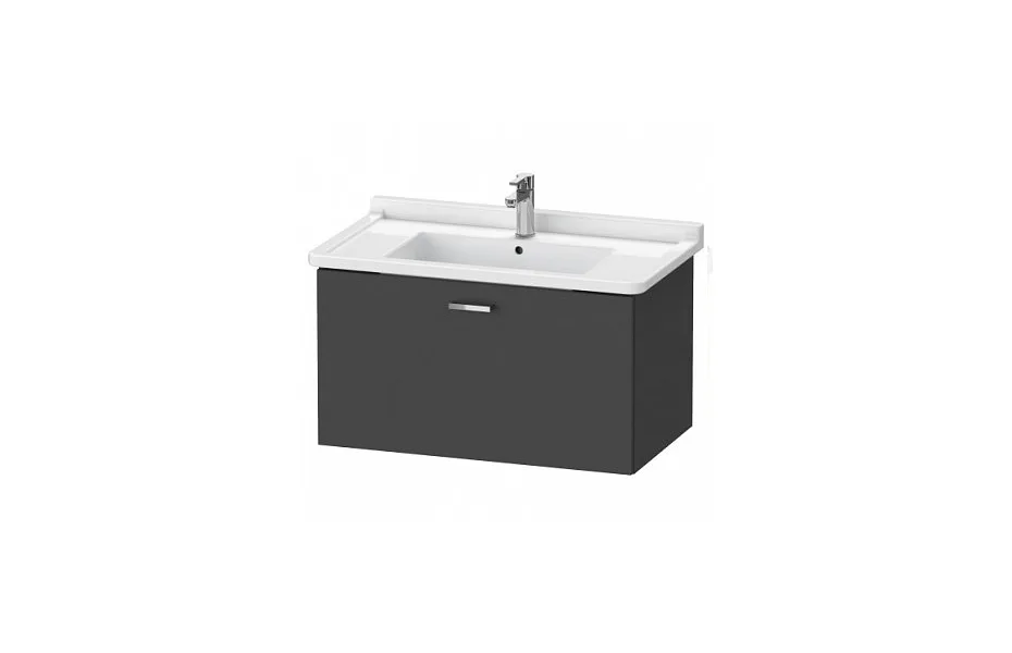 Тумба с раковиной Duravit Xbase 80 см XB603604949 графит матовый МОСПЛИТКА