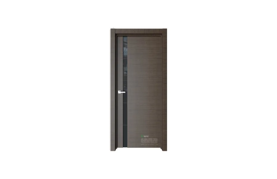 Межкомнатная дверь Elegance E8 Корица черное стекло 7 ДВЕРЕЙ