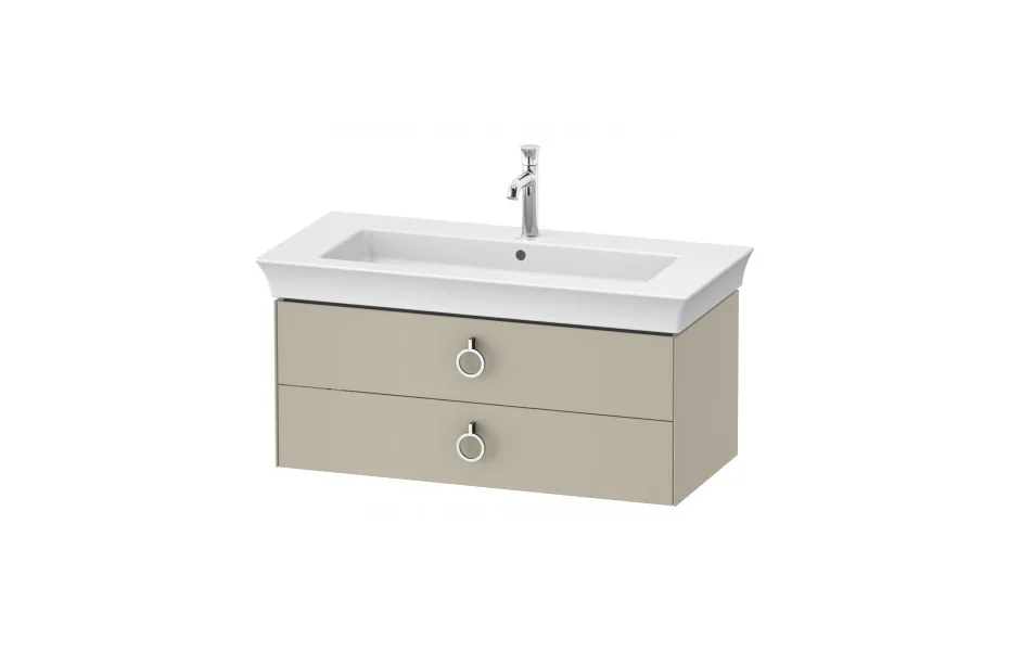 Тумба с раковиной Duravit White Tulip 100 см WT43520H3H3 тёмно - серый глянцевый МОСПЛИТКА