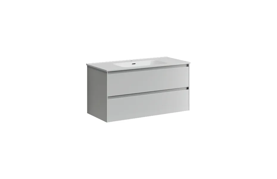 Тумба с раковиной Sancos Cento, 99 см., эмаль белый, CN100W МОСПЛИТКА