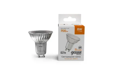 ЛАМПА СВЕТОДИОДНАЯ GAUSS BASIC GU10 8W 3000K МАТОВАЯ 10106182 МОСПЛИТКА