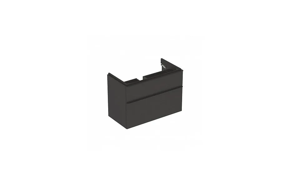 Тумба с раковиной Geberit Smyle Square 90 серая (500.354.JK.1 + 500.250.01.1) МОСПЛИТКА