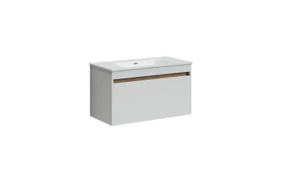 Тумба с раковиной Sancos Smart, 89 см., эмаль белый, SM90W МОСПЛИТКА