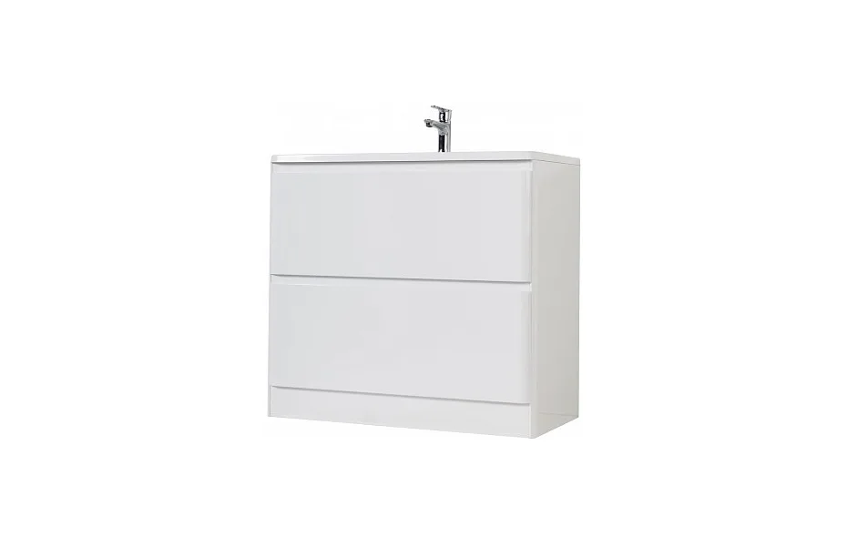 Тумба с раковиной 80 см BelBagno ALBANO-800-2C-PIA-BL bianco lucido МОСПЛИТКА