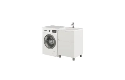 Тумба с раковиной напольная Creto Cafor White 110 правосторонняя МОСПЛИТКА