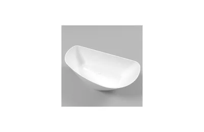 Ванна из искусственного камня 170х80 см Whitecross Topaz 0212.170080.100 белая глянцевая МОСПЛИТКА