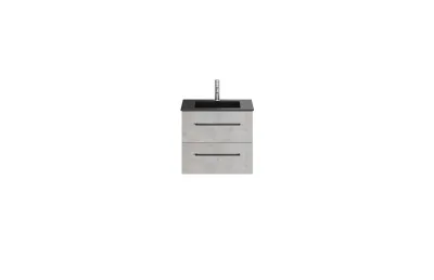 Тумба с раковиной Creto Ares Beton 60 black МОСПЛИТКА