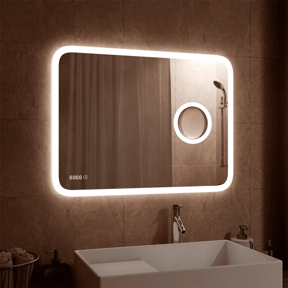 CONTINENT Зеркало "Bliss LED" c часами АТЕЛЬЕ ВАННОЙ КОМНАТЫ. САМАРА