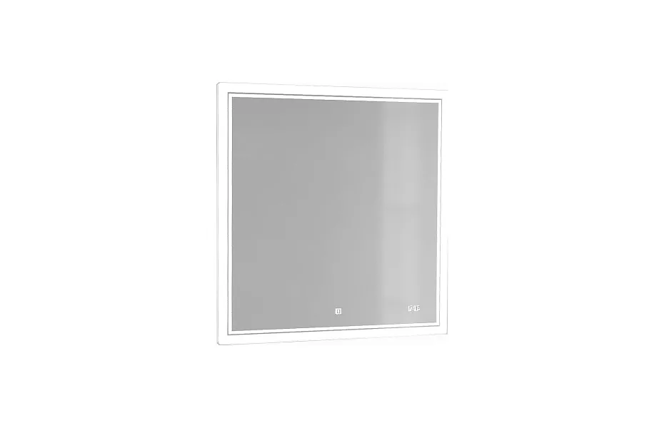 Зеркало с подсветкой и часами Jorno Glass Gla.02.77/W, 80 см МОСПЛИТКА