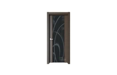 Межкомнатная дверь Elegance E2G Корица черное стекло 12 7 ДВЕРЕЙ