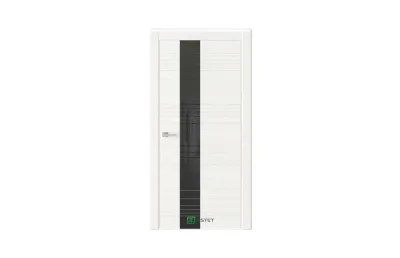 Межкомнатная дверь Ways W1 White черное стекло 7 ДВЕРЕЙ
