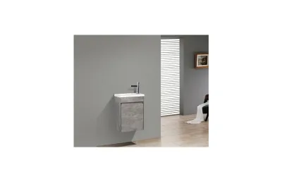Тумба с раковиной подвесная BelBagno PIETRA MINI-400-1A-SO-SCM-R 40 см Stucco Cemento МОСПЛИТКА