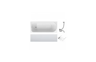 Акриловая ванна Am.Pm Sense W75A-150-070W-KL белая 150x70 с каркасом и сливом-переливом МОСПЛИТКА
