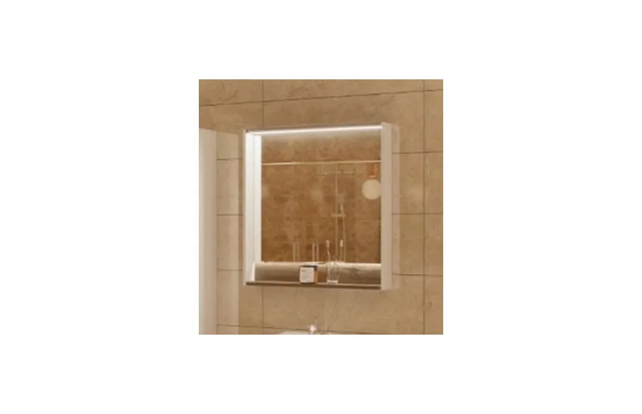 Зеркало Aquaton Капри 1A230402KPDB0 80 x 85 см настенное с подсветкой, цвет таксония темная МОСПЛИТКА