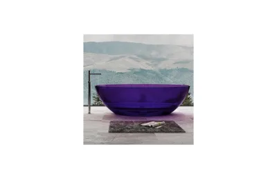 Ванна из полиэфирной смолы 180х85 Abber Kristall AT9702Amethyst фиолетовая МОСПЛИТКА