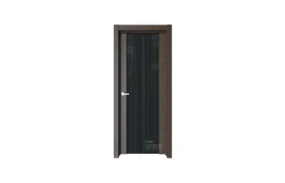 Межкомнатная дверь Elegance E7 Корица черное стекло 4 7 ДВЕРЕЙ