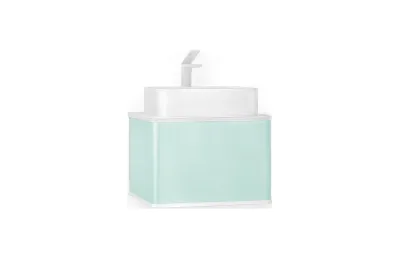 Тумба с раковиной Jorno Pastel 60 см Pas.01.58/P/BL бирюзовый бриз МОСПЛИТКА