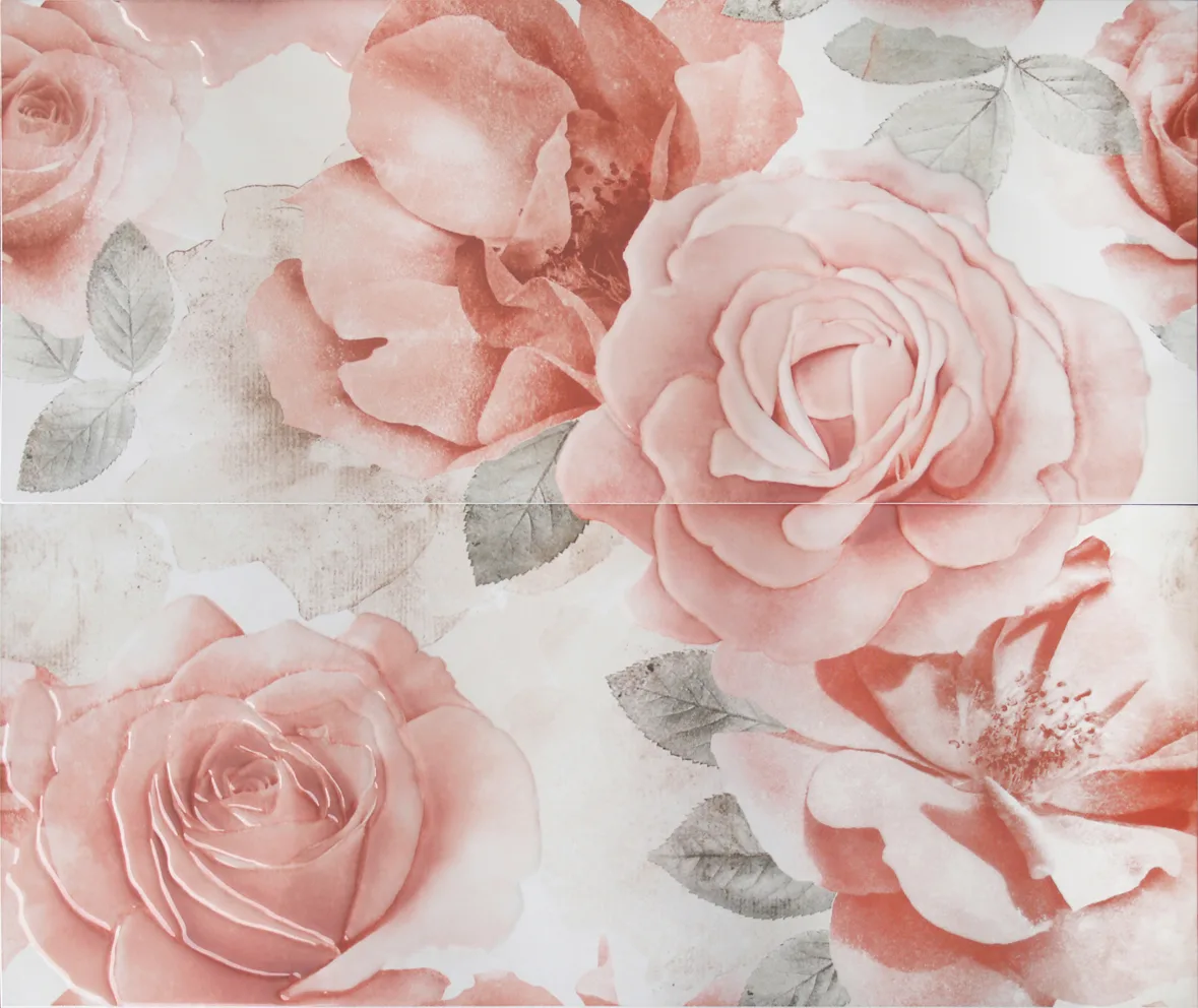 Floreale Rosone Floreale Beige, панно (композиция из 2 шт.) ARTCERAMICA - АРТКЕРАМИКА
